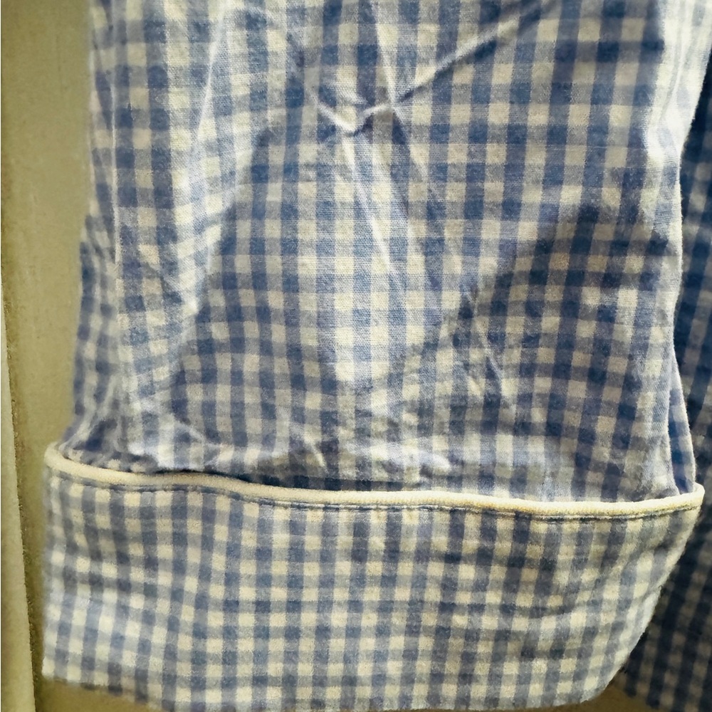 Brooks Brothers Gingham Cotton Pajama Set | Blue Check | XS - Picture 4 of 10